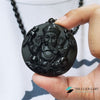 TCC™ Natural Hand Carved Black Obsidian Ganesha Pendant